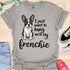 I just want to hang with my frenchie - V2 - Cute Elegant Caligraphy T-Shirt